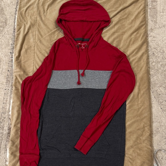 Aeropostale Red and Gray Colorblock Hoodie. Mens Size Small. Excellent Condition - Picture 1 of 6